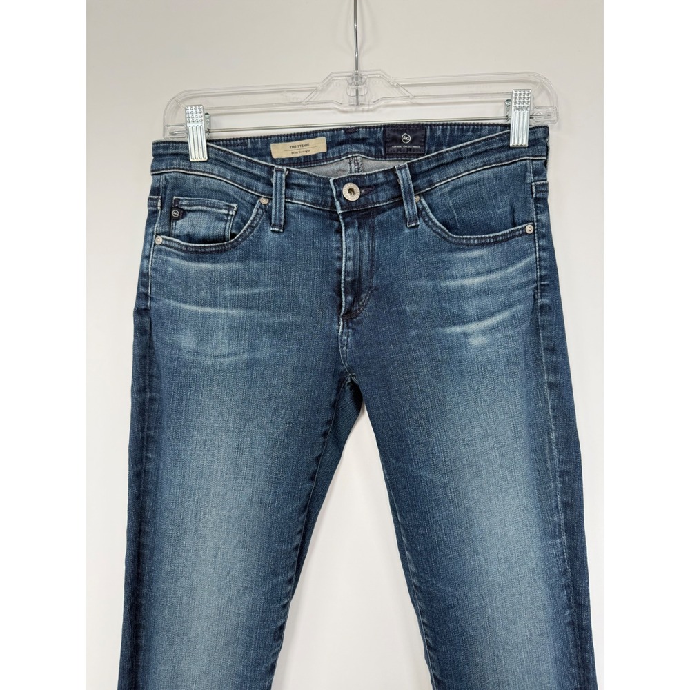 AG Adriano Goldschmied The Stevie Slim Straight Fit Jeans Blue 26R Denim Stretch
